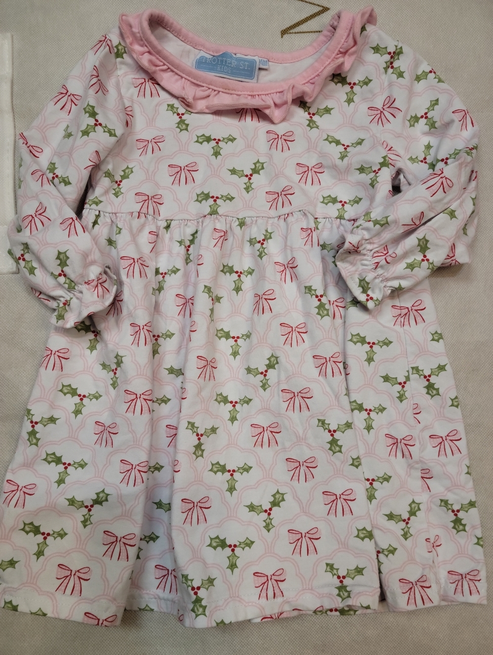 Trotter Street Berries Bows Christmas Dress 24m